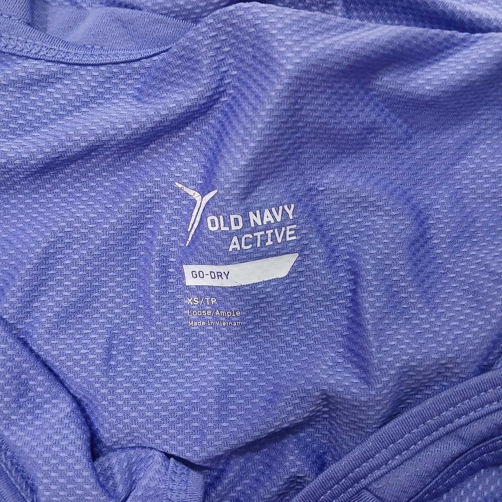 Old Navy Active Go-Dry Racerback Tank XS Blue Athletic Workout Top Purple - Picture 5 of 6